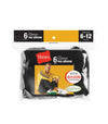 Hanes Men's Cushion No Show Socks Black 6 Pairs