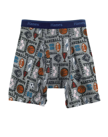 Hanes Classics Boys' Print Boxer Briefs with Comfort Flex Waistband 2 Pack