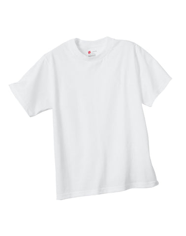 Hanes Toddler Boy`s Classics White Crew Neck T-shirts 4 Pack