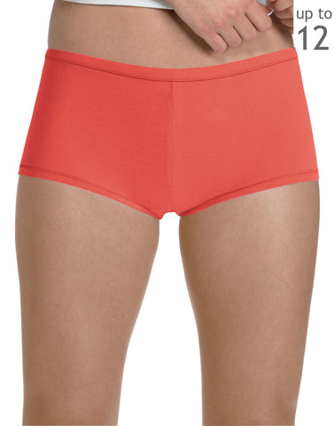 Hanes Women's Plus Boy Short Panties with ComfortSoft® Waistband 3 Pack