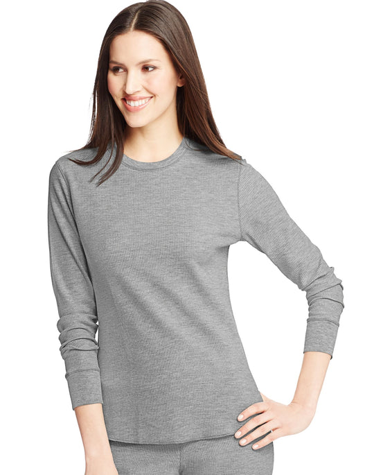 Hanes Womens X-Temp Thermal Crew Shirt