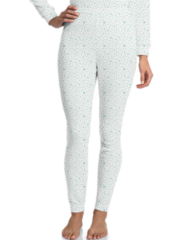 Hanes Women's Blue Dot Print Thermal Pants