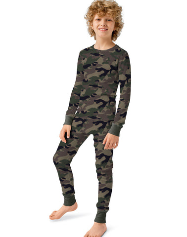 Hanes Boys' Camo Thermal Underwear Set