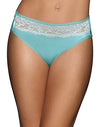 Bali Women`s One Smooth U Comfort Indulgence Satin with Lace Hi Cut Panty
