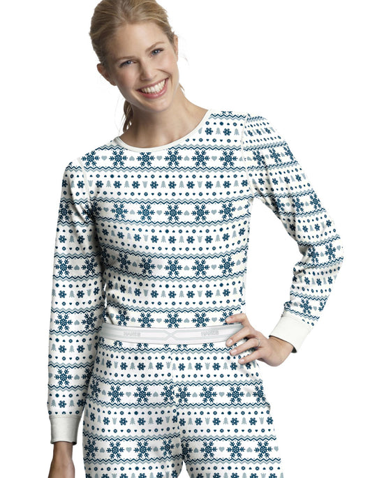 Hanes Women`s X-Temp Thermal Printed Crew Shirt