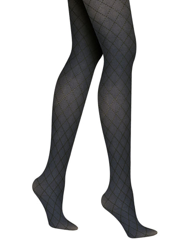 Hanes Women`s Silk Reflections Argyle Texture, Control Top Tights