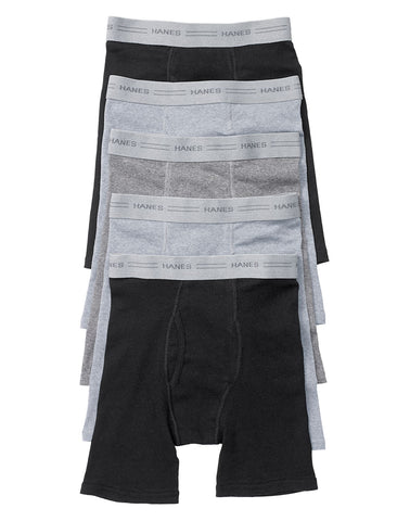 Hanes Boys Long Leg Boxer Briefs with Comfort Flex Waistband 5-Pack