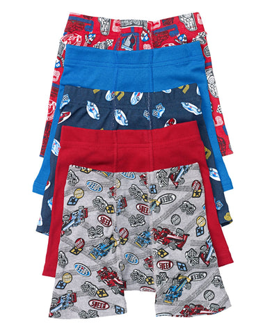 Hanes Toddler Boys' Printed Boxer Briefs with Comfort Flex Waistband 5-Pack