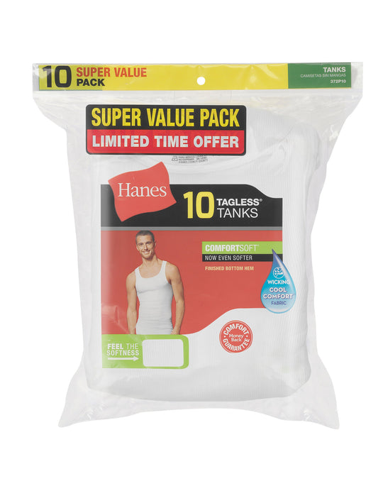 Hanes ComfortSoft® Tank Undershirt 10-Pack