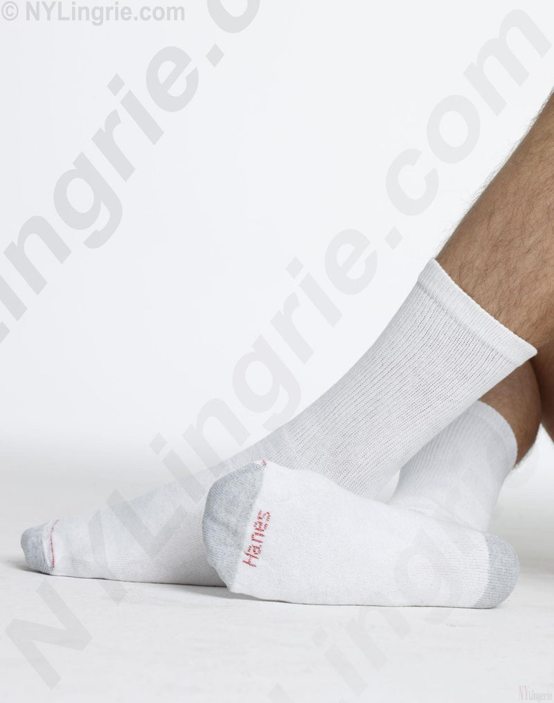 Hanes Men's Cushion Crew Socks 6 Pairs