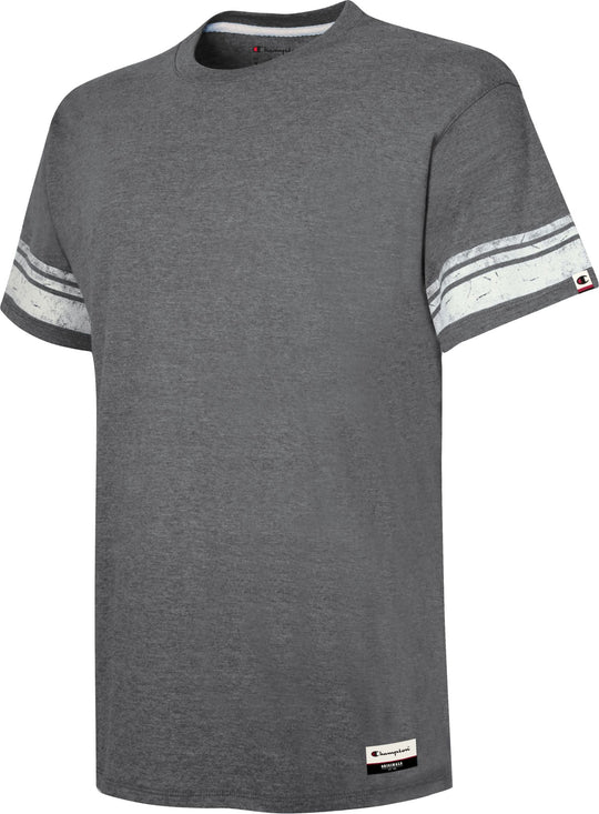 Champion Mens Authentic Originals Triblend Short Sleeve Varsity T-shirt