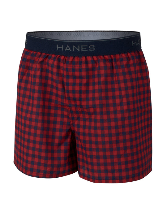 Hanes Ultimate® Boys' Woven Boxer Brief With ComfortSoft® Waistband 4-Pack