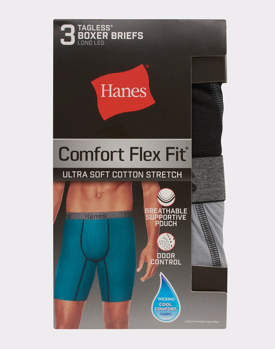 Hanes Mens Stretch Boxer Briefs 3 Pack