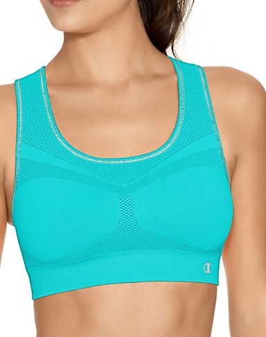 Champion Double Dry Women's Seamless Racer-Back Medium Control Sports Bra