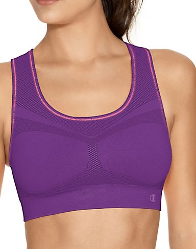Champion Double Dry Women's Seamless Racer-Back Medium Control Sports Bra