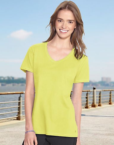 Champion Women`s Authentic Jersey V-Neck Tee