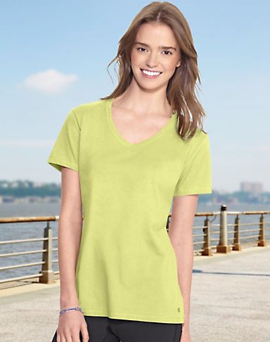 Champion Women`s Authentic Jersey V-Neck Tee