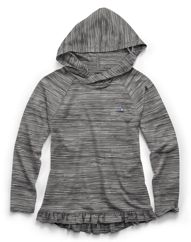 Champion Girls High-Low Ruffle Shawl Collar Hoodie