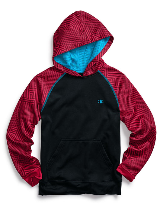 Champion Boys Tech Fleece Printed Pullover Hoodie