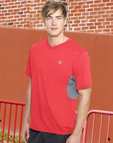 Champion Men`s PowerTrain Heather V-Neck T-Shirt