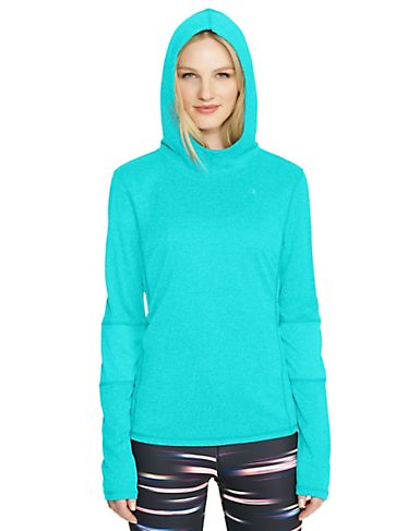 Champion Women`s PowerTrain Heather Long Sleeve Hoodie
