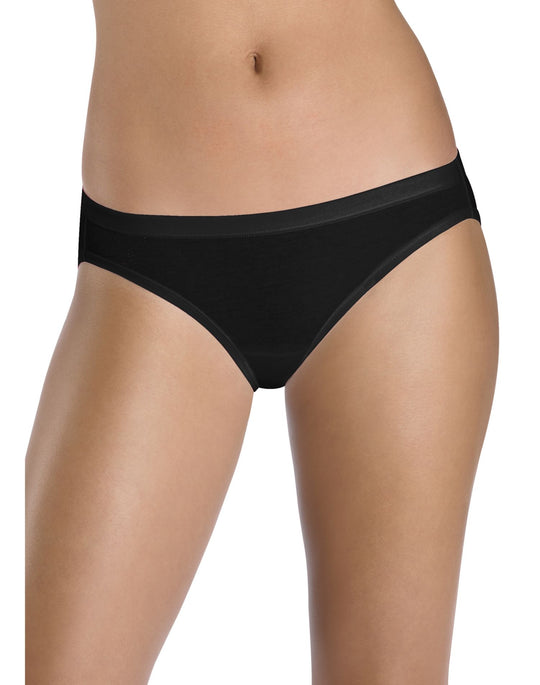 Hanes Women's Cotton Stretch Bikini with ComfortSoft Waistband 3-Pack