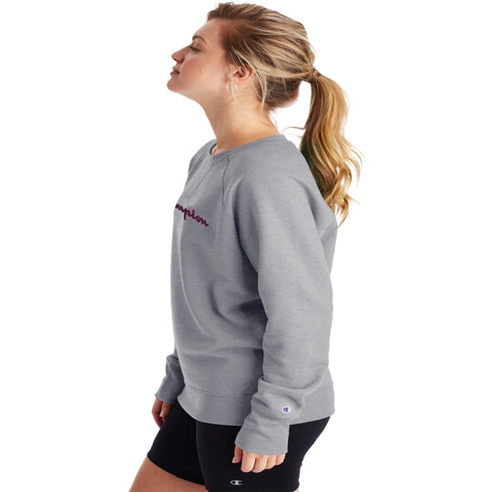 Champion Womens Powerblend Fleece Boyfriend Crew
