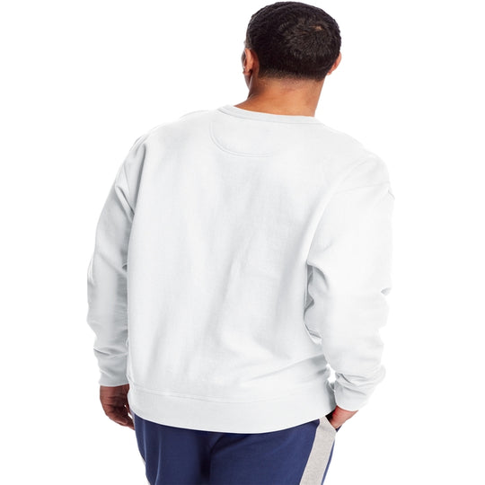 Champion Mens Powerblend Fleece Crew, XXL, White