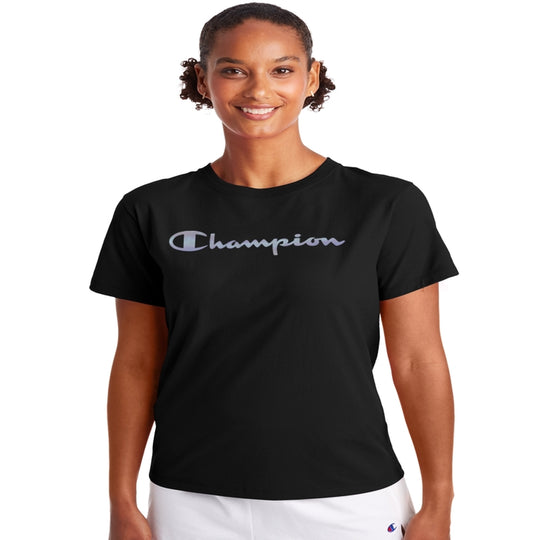 Champion Womens Classic Short-Sleeve Tee, M, Lilac Wash