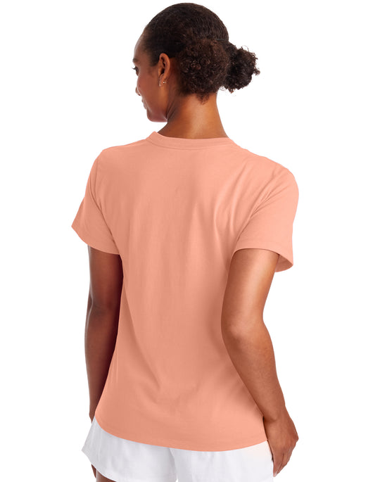 Champion Womens Classic Short-Sleeve Tee, M, Lilac Wash