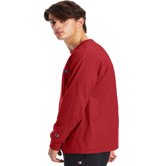 Champion Mens Classic Jersey Long-Sleeve Tee