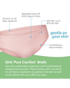 Hanes Girls Ultimate Pure Comfort Organic Cotton Brief 8-Pack
