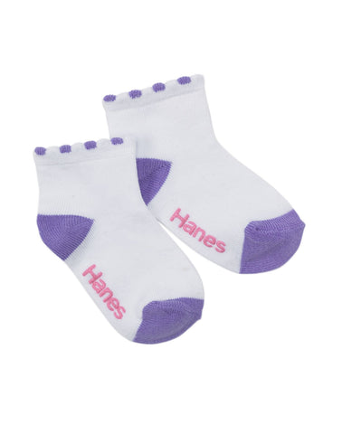Hanes Toddler Girls Non-Skid Ankle Socks