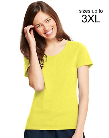 Hanes X-Temp Women`s V-Neck T-Shirt