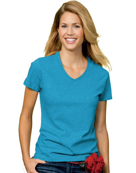 Hanes Relaxed Fit Women's ComfortSoft V-neck T-Shirt # 5780