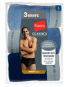 Hanes Classics Men's Briefs with Comfort Flex® Waistband Blue 3 Pack