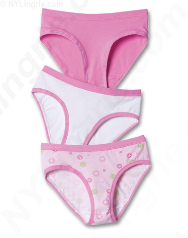Hanes Girls Tagless Cotton Stretch Comfortsoft Hipster 3 Pack