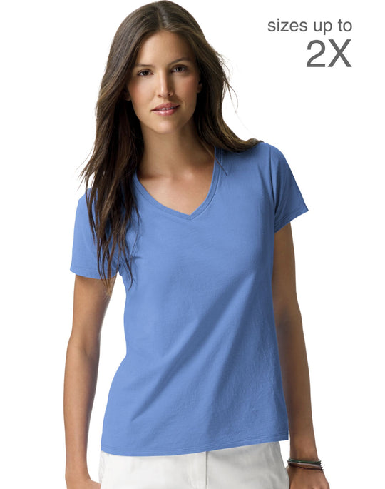 Hanes 4.5 oz Women's NANO-T V-Neck T-Shirt