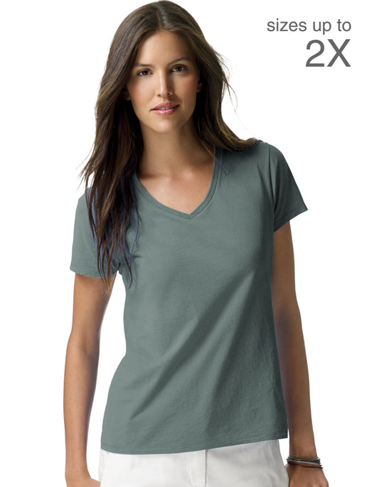 Hanes 4.5 oz Women's NANO-T V-Neck T-Shirt