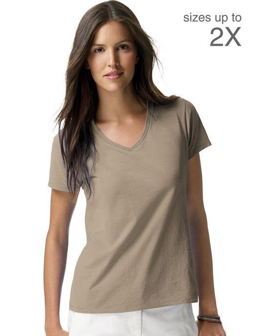 Hanes 4.5 oz Women's NANO-T V-Neck T-Shirt