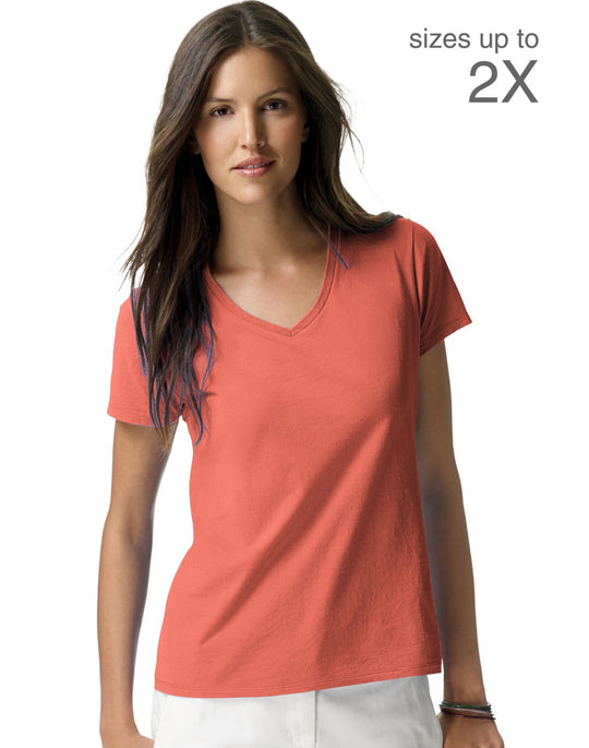 Hanes 4.5 oz Women's NANO-T V-Neck T-Shirt