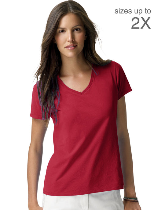 Hanes 4.5 oz Women's NANO-T V-Neck T-Shirt