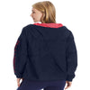 Champion Womens Lightweight Anorak Jacket, L, Athletic Navy