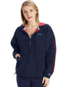 Champion Womens Lightweight Anorak Jacket, L, Athletic Navy