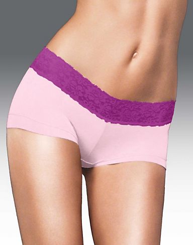 Maidenform Women`s Cotton Dream Boyshort with Lace