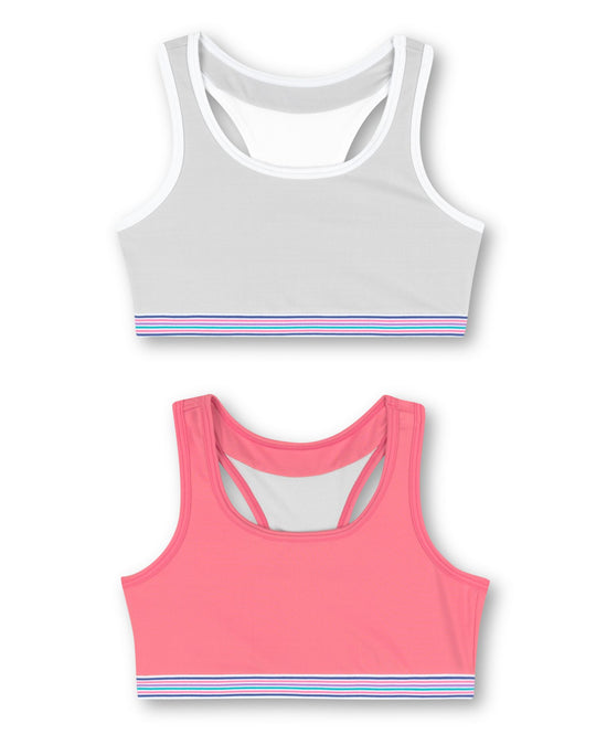 Hanes Girls ComfortFlex Fit Pullover Bra with Wide Racerback Straps 2-Pack