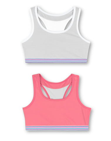 Hanes Girls ComfortFlex Fit Pullover Bra with Wide Racerback Straps 2-Pack