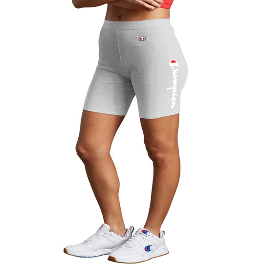 Champion Life Womens Everyday Bike Short, L, Oxford Grey