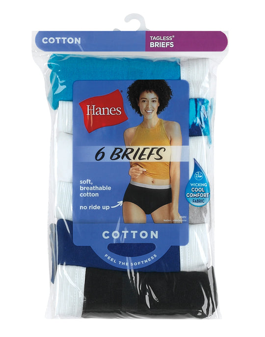 Hanes Womens Cotton Brief 6-Pack