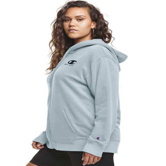 Champion Womens Plus Campus French Terry Zip Jacket